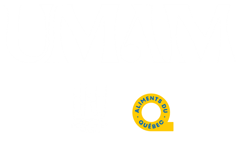 Sauce poisson UMAM logo Pecheries Charlevoix Aliments du Quebec